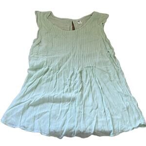 Old Navy Mint Green Loose Fitting Cap Sleeve Blouse